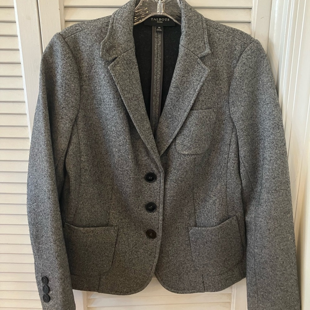Talbot’s 4 Petite Gray Blazer